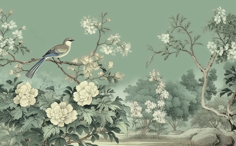 立夏牡丹盛开树林小鸟鸟语花香绿色传统国风水墨插画,插画/手绘图,插画/手绘图库,插画/手绘图下载,插画/手绘